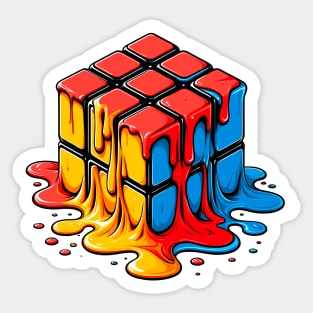 Melting Rubiks Cube Sticker